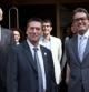 El president de la Generalitat, Artur Mas, acompañado por el alcalde de Prats de Rei, Francesc Duocastella, y el delegado del Govern en Catalunya Central, Juli Gendrau.