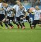 Los jugadores de argentina celebran el pase a la final del Mundial