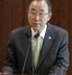 El secretario general de la ONU, Ban Ki-moon, habla con la prensa