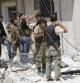 Rebeldes sirios en Morek, en la provincia de Hama