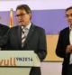 Artur Mas, Rull y Corominas, en rueda de prensa este viernes.