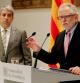 El portavoz del Govern, Francesc Homs, y el representante del Consell Assessor de la Transició Nacional, Carles Viver Pi-Sunyer
