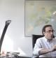 Josep Rull es entrevistado en su despacho