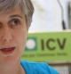 Dolors Camats, coordinadora de ICV-EUiA, en la sede del partido
