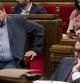 Junqueras observa atentamente a Mas en el Parlament