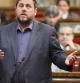 Oriol Junqueras, presidente de ERC, en una sesión de control en el Parlament