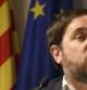 El presidente de ERC, Oriol Junqueras, durante una rueda de prensa