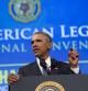 Barack Obama habla en la convención de la Legión Americana.
