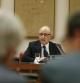 Los diputados de CiU, Josep Sánchez Llibre y Pere Macías atienden al ministro de Hacienda, Cristóbal Montoro, en el Congreso