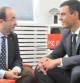 El primer secretario del PSC, Miquel Iceta, y el secretario general del PSOE, Pedro Sánchez, en la sede de la formación catalana.