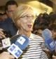 La líder de UPyD, Rosa Díez, hace declaraciones a los medios de comunicación