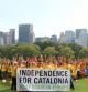 Los catalanes de Nueva York formaron su V en Central Park