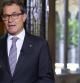 Artur Mas, fotografiado durante el mensaje televisado que protagonizó con motivo de la Diada Nacional de Catalunya