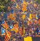 Imagen de uno de los tramos de la V de la Diada 2014, la manifestación celebrada en Catalunya para pedir poder votar su independencia