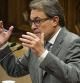 El presidente de la Generalitat, Artur Mas, durante una de sus intervenciones en el debate de política general