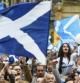 Partidarios del 'Sí' en el referéndum de independencia de Escocia