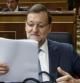 El presidente del Gobierno, Mariano Rajoy, al inicio hoy de la sesión de control al Ejecutivo en el Congreso de los Diputados.