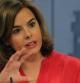La vicepresidenta del Gobierno, Soraya Sáenz de Santamaría, durante la rueda de prensa posterior a la reunión del Consejo de Ministros