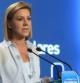 La secretaria general del PP, María Dolores de Cospedal, durante la rueda de prensa que ha ofrecido tras la reunión del comité de dirección del partido, en la que, entre otros temas, ha confirmado que hoy mismo comienzan los contactos con el resto de partidos para abordar la reforma electoral y, aunque no ha concretado con quién se abre la negociación, ha dicho que serán contactos independientes y por separado.