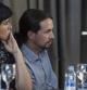 El líder de Podemos, Pablo Iglesias, en rueda de prensa