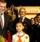 El presidente del Gobierno, Mariano Rajoy, a su llegada al aeropuerto de Shangai.
