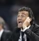 Luis Enrique durante el partido ante el PSG