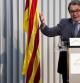 El presidente de la Generalitat, Artur Mas, durante su parlamento en Olot.