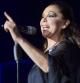 La cantante Isabel Pantoja durante el concierto ofrecido en el Pabellón Príncipe Felipe de Zaragoza