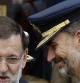 Rajoy departe con Felipe VI durante el desfile militar del 12 de Octubre.