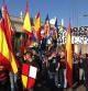 Un grupo de ultras, en las inmediaciones de plaza de España.