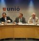 Ramon Espadaler, al centro de la imagen, encabeza la reunión del Comité de Govern de UDC