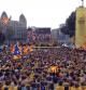 Plaza Catalunya llena de manifestantes a favor de la consulta del 9-N
