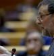 El presidente del Gobierno, Mariano Rajoy, interviene durante el pleno del Senado celebrado en la cámara alta, en Madrid