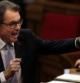 El presidente de la Generalitat de Catalunya, ArturMas, durante una de sus intervenciones en la sesión de control al gobierno catalán del Parlament.