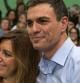 La presidenta de la Junta de Andalucía, Susana Díaz, y el secretario general del PSOE, Pedro Sánchez, en Sevilla en el acto de presentación de la candidatura de Juan Espadas a la Alcaldía de Sevilla