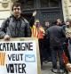 Catalanes en París en el punto de votación del 9N