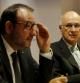 El presidente de Unió, Josep Antoni Duran Lleida, y el secretario general del partido, Ramon Espadaler, durante la reunión esta mañana de la ejecutiva de UDC