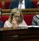 Artur Mas, la vicepresidenta Joana Ortega y la consellera Irene Rigau, durante la sesión de control en el Parlament