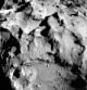 Imagen tomada por la sonda Philae del cometa 67P cuando la nave se encontraba a sólo 3 kilómetros del astro