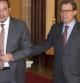 Ramon Espadaler conversa con el presidente de la Generalitat, Artur Mas