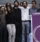 El líder de Podemos, Pablo Iglesias (4ºd), junto a los miembros de su equipo | Marcha del cambio de Podemos