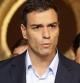 El secretario general del PSOE, Pedro Sánchez, durante la rueda de prensa que ha ofrecido en el Palacio de la Aljaferia de Zaragoza