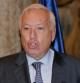 El ministro de Asuntos Exteriores, José Manuel García-Margallo, interviene durante la toma de posesión de Ignacio Ybáñez Rubio como nuevo secretario de Estado de Asuntos Exteriores, en el Palacio de Santa Cruz en Madrid.