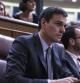 El líder socialista Pedro Sánchez, durante la sesión de control en el Congreso