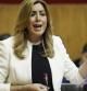 La presidenta de la Junta de Andalucía, Susana Díaz, durante una sesión parlamentaria