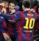 Neymar, Suárez y Messi celebran un gol ante el PSG