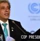 El ministro peruano de Medio Ambiente, durante el cierre de la Cumbre Climática de Lima