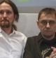 Pablo Iglesias, secretario general de Podemos, y Juan Carlos Mondedero