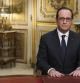 El presidente de la República francesa, François Hollande, pronunica su discurso tradicional de fin de año en el Palacio del Elíseo de París