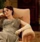 Michelle Dockery en el set de rodaje de Downton abbey.